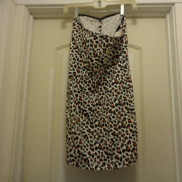 CHEETAH ANIMAL GRRRR GIRL COTTON STRAPLESS DRESS BY VOLCOM SIZE 7 - Picture 5 of 8
